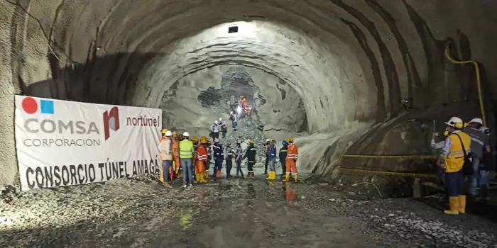 El Túnel de Amagá finalizó la excavación de la calzada izquierda y anticipó el cale 16 meses
