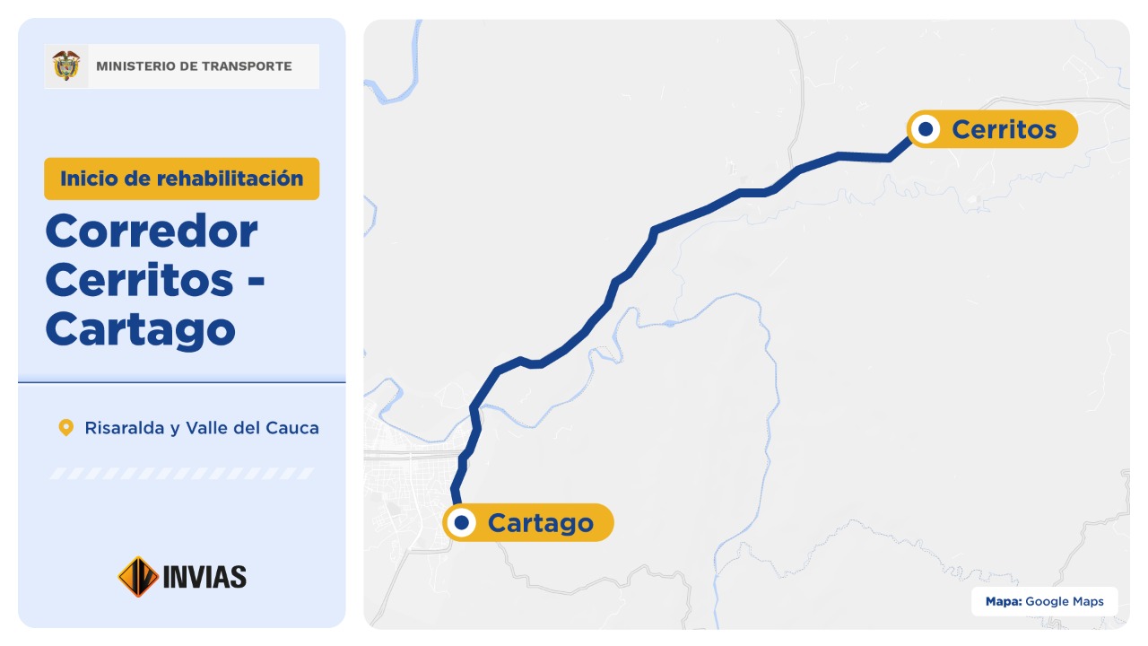 Mapa - Invías acelera obras de infraestructura para fortalecer la movilidad entre Risaralda y Valle del Cauca