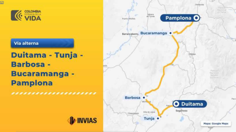 Mapa - Con capacidad técnica y operativa Invías atiende la emergencia registrada en el corredor Málaga – Concepción 