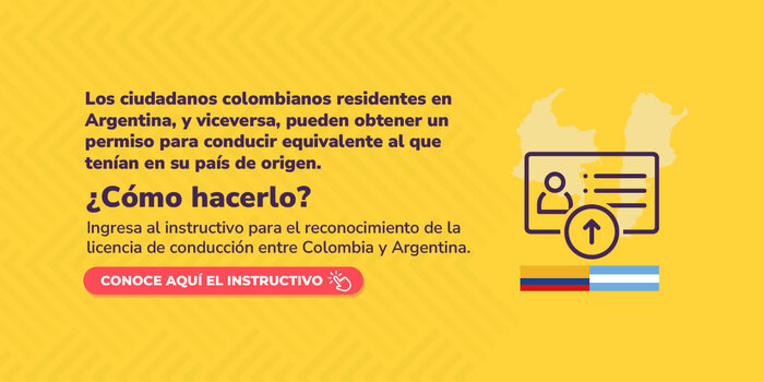 Reconocimiento de la licencia de conducción entre Colombia y Argentina