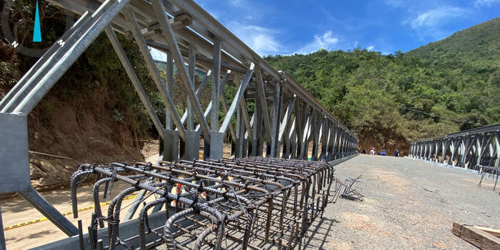 INVIAS comenzó fase final para habilitar puente metálico en el sector ‘El Turco’, afectado por emergencia de El Tarrita (Norte de Santander)