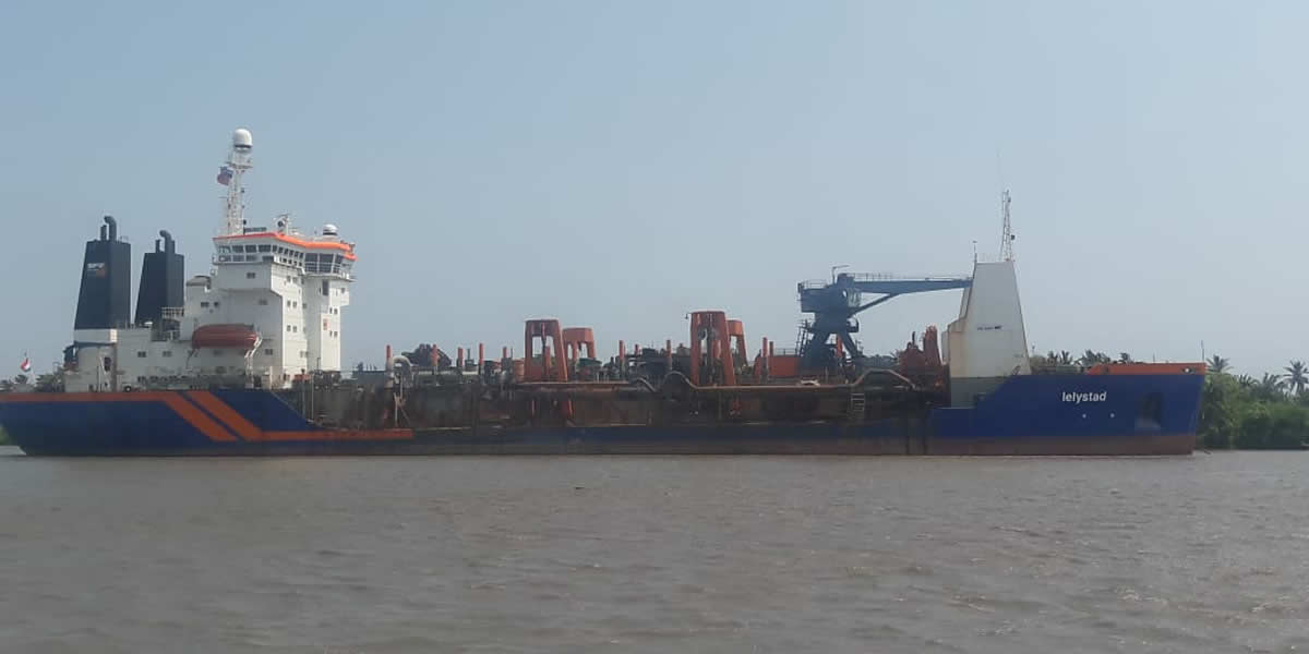 Avanzan trabajos de dragado en Canal de acceso al Puerto de Barranquilla 