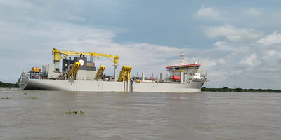 Continúan labores de dragado en la Zona Portuaria de Barranquilla con un balance de más de 700 mil metros cúbicos removidos