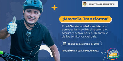 “MoverTe Transforma” es el lema de la Semana Nacional por la Movilidad 2022